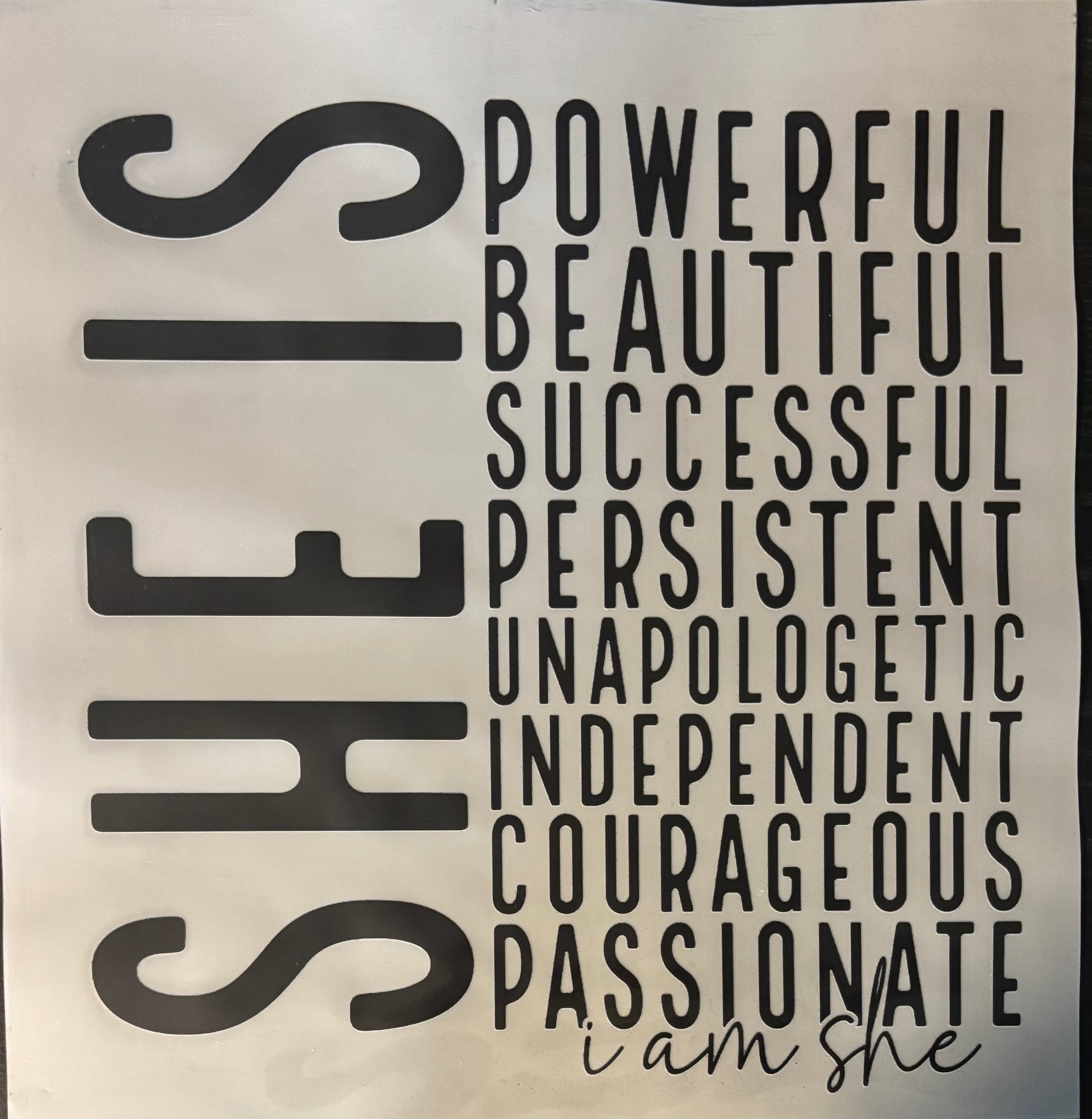She is…