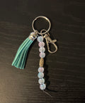 Key Chains - Opal/teal Virgen de Guadalupe
