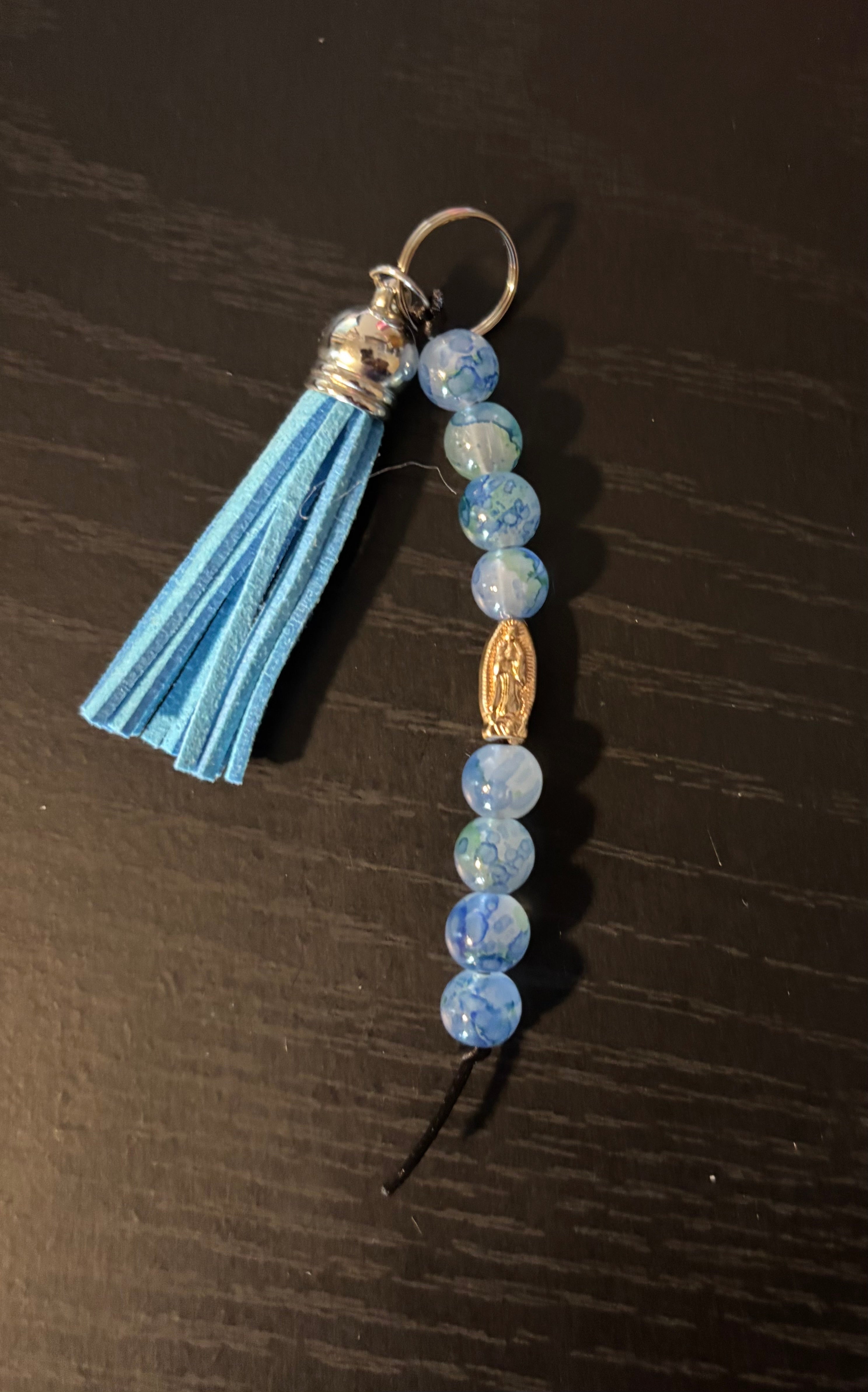 Key Chains - Blue Virgen de Guadalupe
